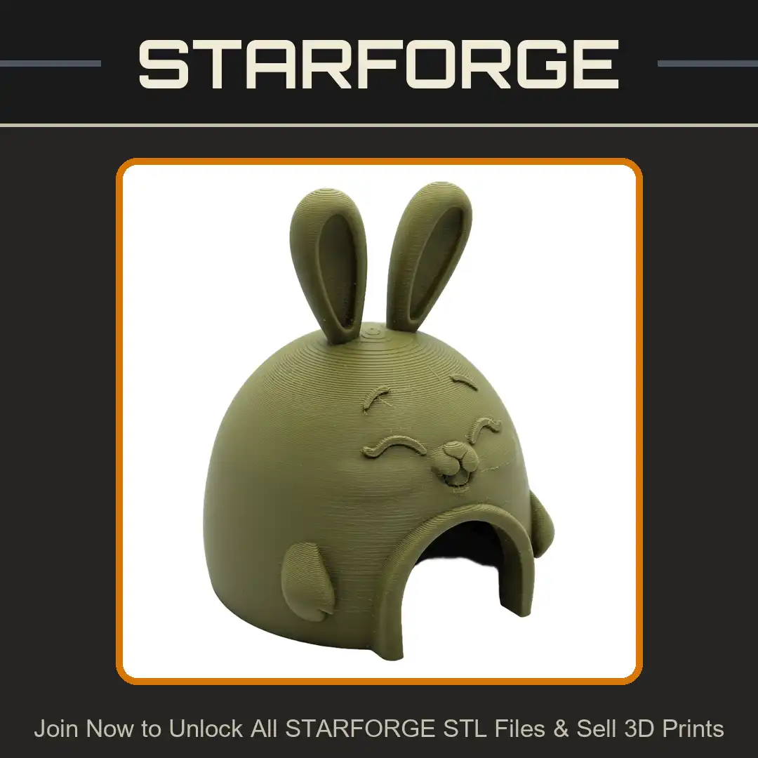 Kawaii Smiling Laughing Bunny Rabbit Hideout Hamster House Small Animal Hut Cave - View 1 of 2