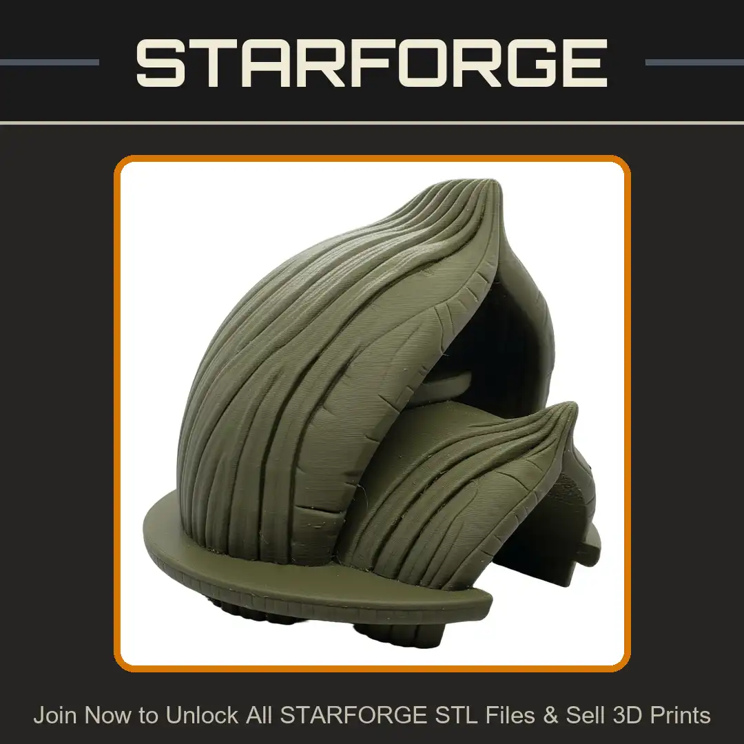 Layered Mushroom House Fairy Cottage Double Dome Wood Grain Forest Gnome Hut Dwelling - View 1 of 2