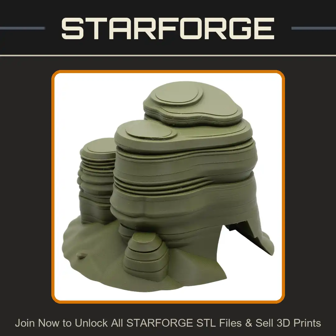 Layered Sedimentary Rock Butte Mesa Desert Badlands Stacked Pillar Spire Cave Plateau - View 1 of 2