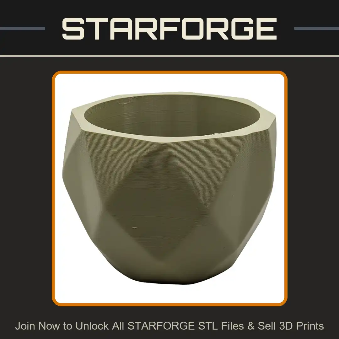 Low Poly Faceted Geometric Planter Pot Succulent Vase Modern Minimalist Desktop Vessel - View 1 of 2