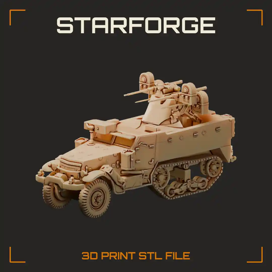 M16 Multiple Gun Motor Carriage Half-Track with Quad 50 Caliber Machine Gun Mount