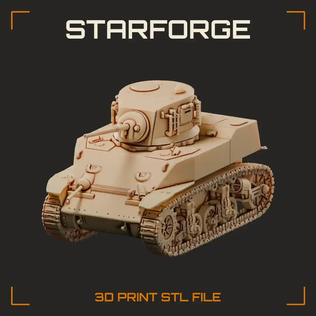M5 Stuart Light Tank With Sloped Front Hull And 37mm Gun Turret
