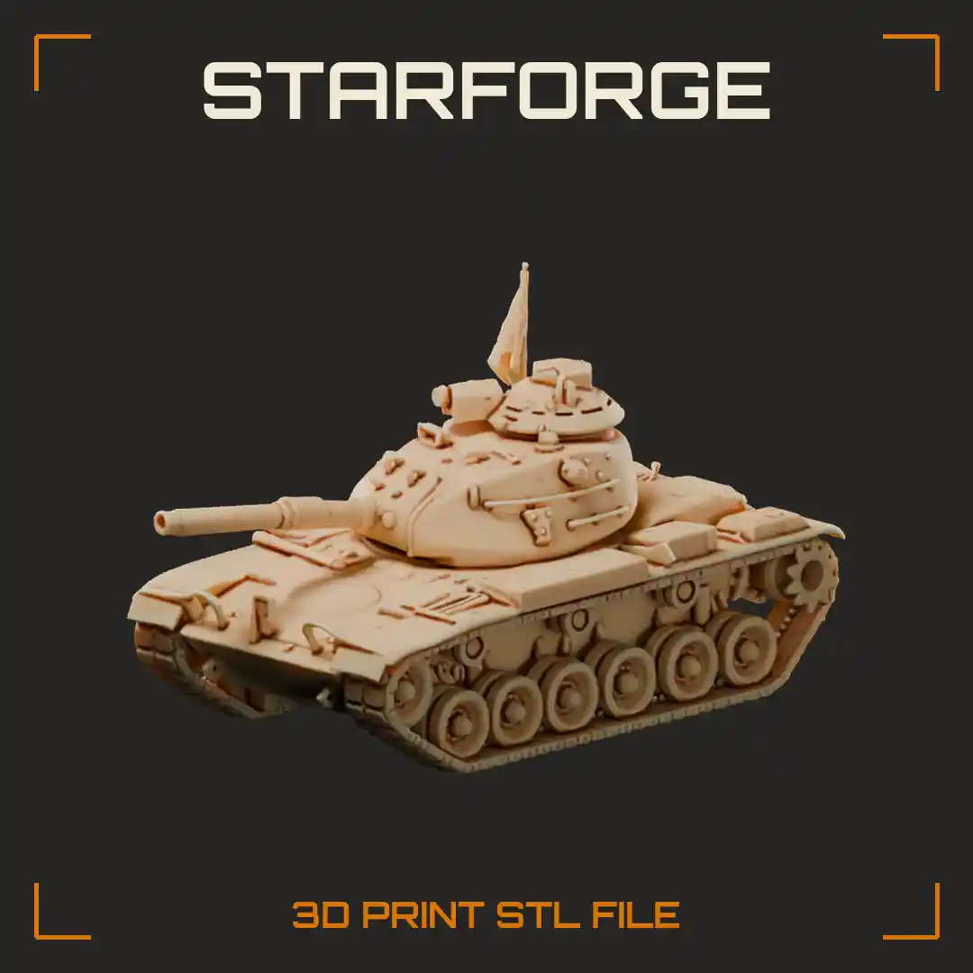 M60 Main Battle Tank with 105mm Gun Commander Cupola and Six Road Wheel Suspension