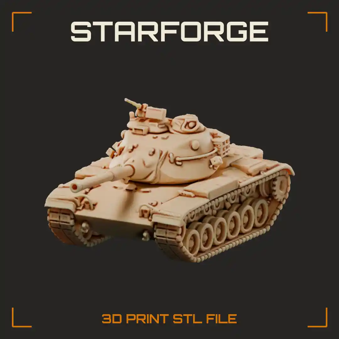 M60A1 Main Battle Tank with Needle Nose Turret 105mm Gun Commander Cupola and Road Wheels