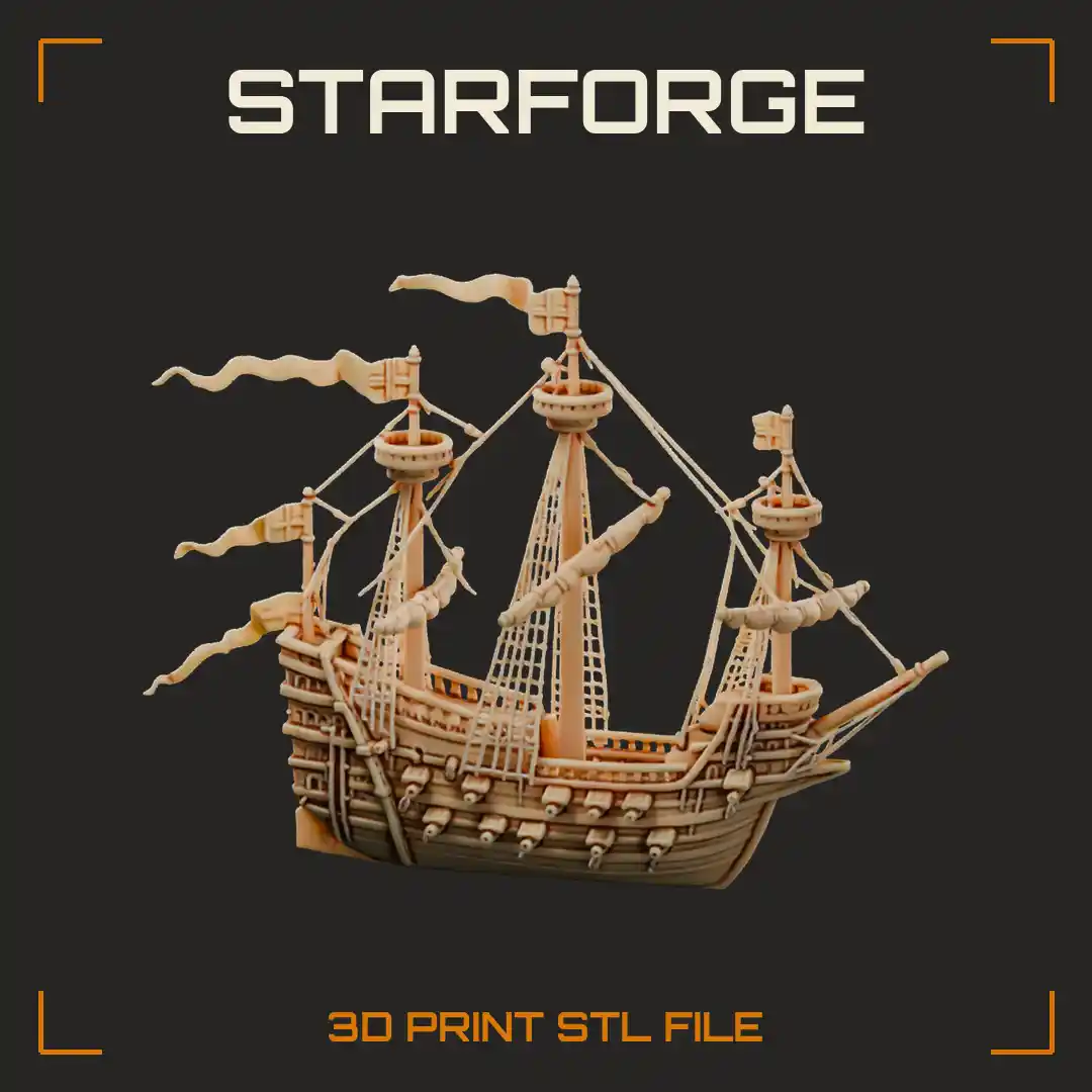 Mary Rose Tudor Carrack Warship with Four Masts High Forecastle Sterncastle and Gun Ports