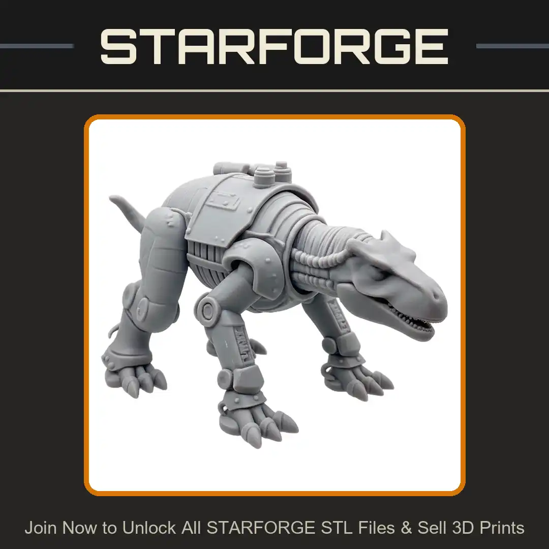 Mecha Rex Dinosaur Stalker Robotic Theropod Armored Dieselpunk Prowling Raptor Scout - View 1 of 2