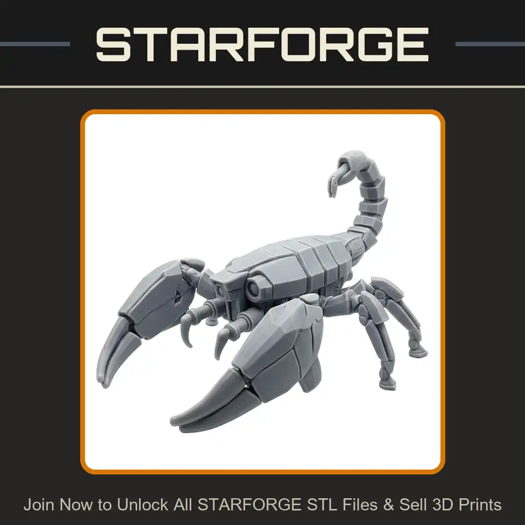 Mechanical Robotic Segmented Scorpion Armored Pincers Claws Arched Tail Twin Stinger - View 1 of 2