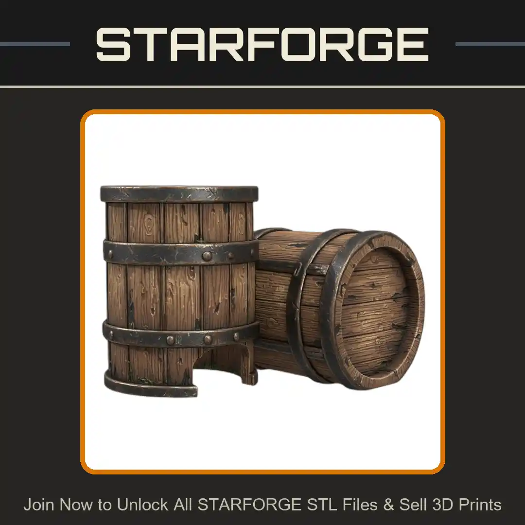 Medieval Barrel Tunnel Pet Hide for Small Animals - 3D Printable STL File