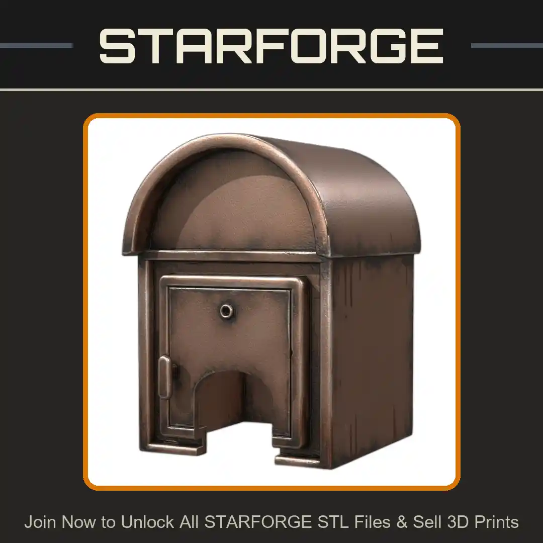 Medieval Dome Shaped Mailbox with Locking Door for Secure Parcel Storage - 3D Printable STL File