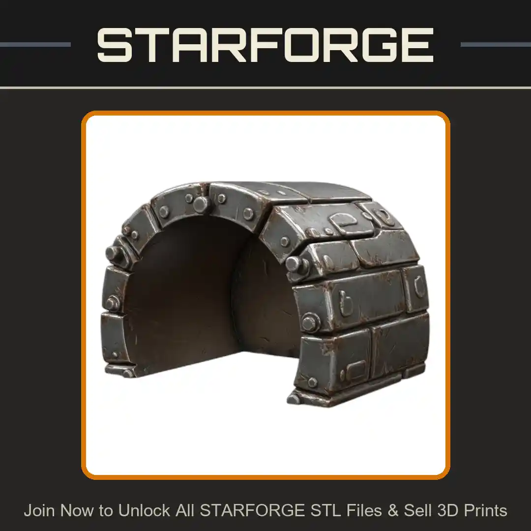 Medieval Stone Tunnel Reptile Hide for Terrarium Decor - 3D Printable STL File