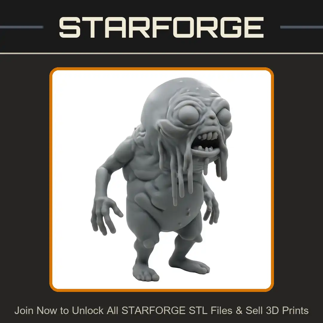 Melting Face Mutant Pot Belly Bloated Abomination Bulging Eyes Sagging Skin Deformed - View 1 of 2