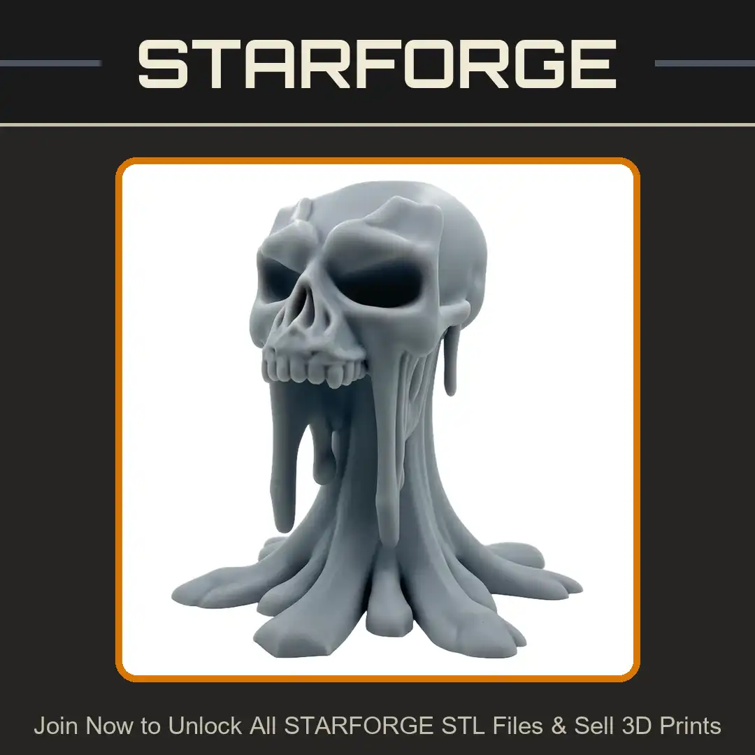 Melting Skull Skeleton Head Dripping Liquid Slime Puddle Ooze Teeth Bone Monster Goo - View 1 of 2