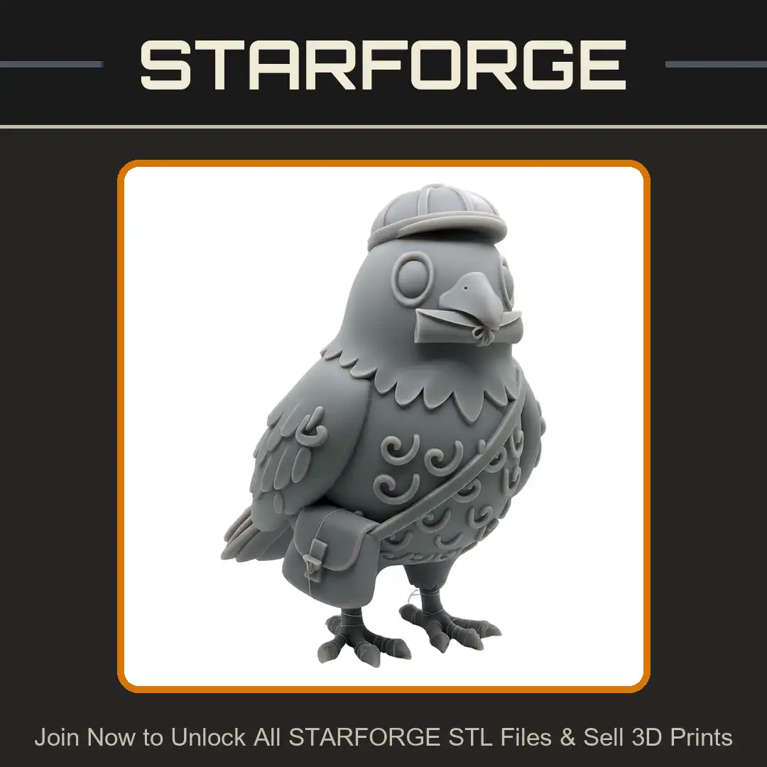 Messenger Bird Postman Pigeon Carrier Mail Letter Scroll Satchel Bag Cap Kepi Hat Delivery - View 1 of 2