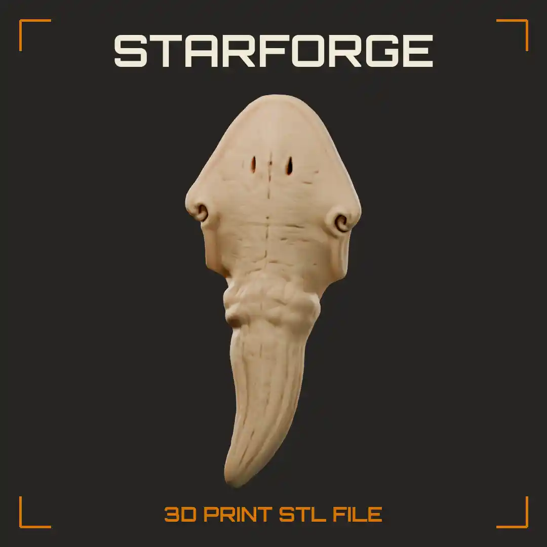 Michael Levin Bioelectricity Planaria Head Fragment with Auricles Eyespots and Regrowing Tail Blastema - 3D Printable STL File