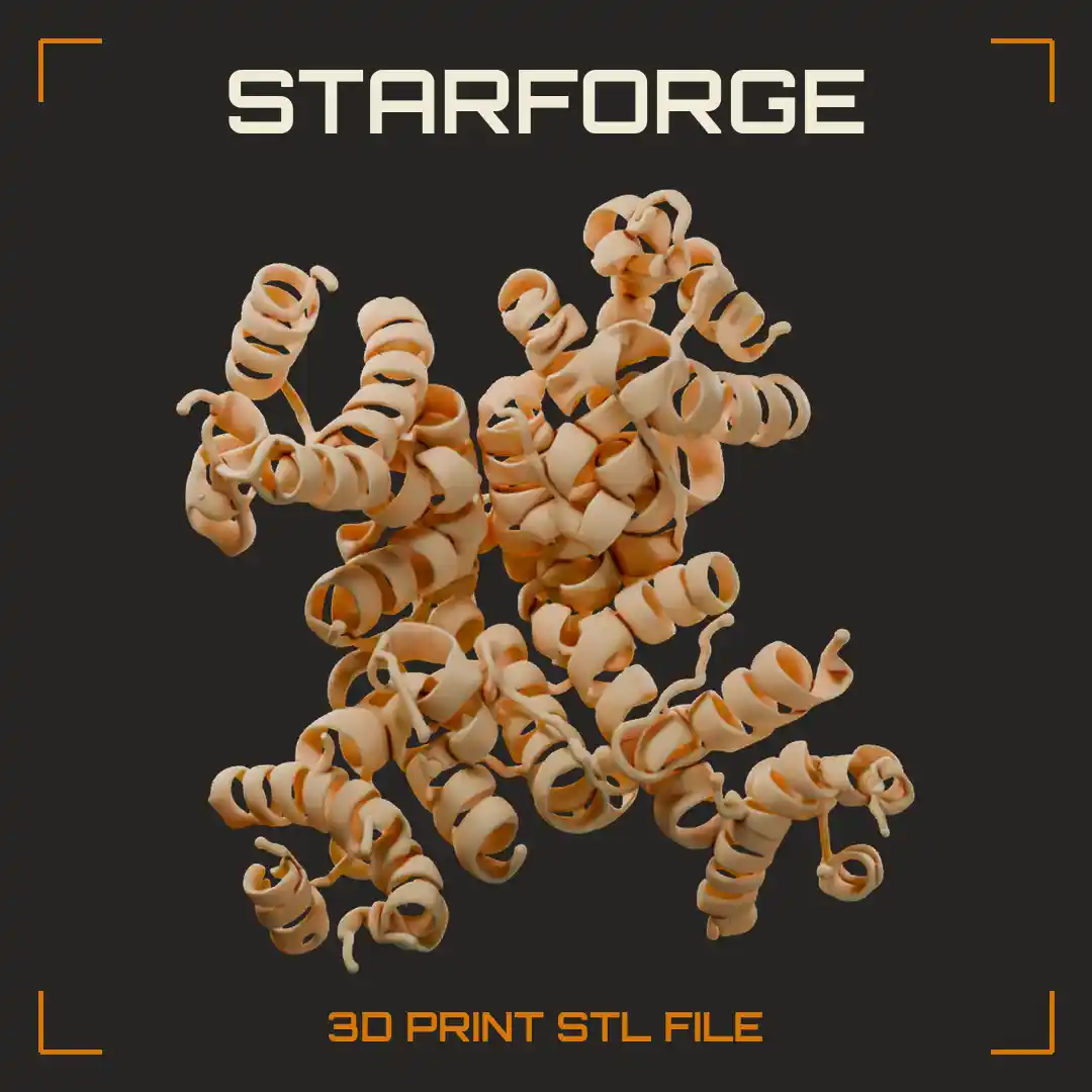 Michael Levin Bioelectricity Potassium Ion Channel Four Subunit Ring with Central Ion Pore - 3D Printable STL File