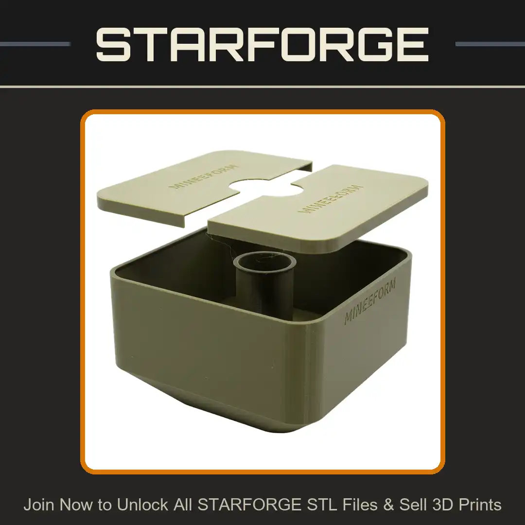 Mineeform Square Rounded Hydroponic Reservoir Planter Split Lid Center Overflow Pipe - View 1 of 3