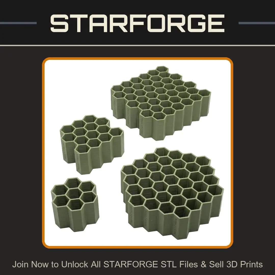 Mineform Modular Hexagonal Honeycomb Desktop Organizer Storage Pen Marker Brush Holder - View 1 of 5