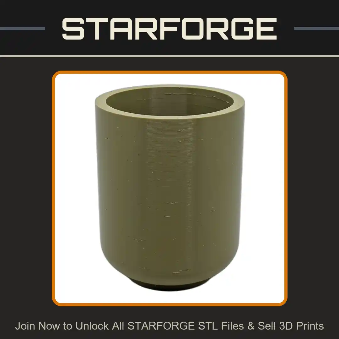 Minimalist Cylindrical Planter with Smooth Design for Indoor Use - 3D Printable STL File
