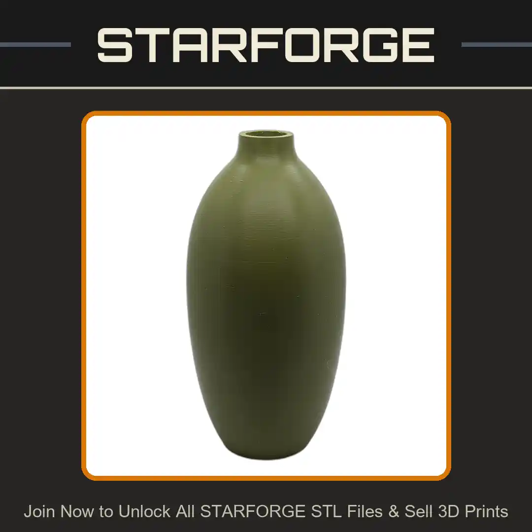 Minimalist Tall Vase Smooth Surface Neutral Tones Planter Plant Pot - 3D Printable STL File