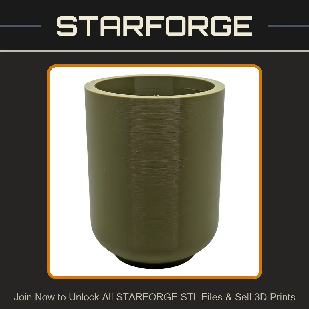 Modern Minimalist Cylinder Vessel Vase Cup Tumbler Jar Planter Pot Pen Holder Footed - View 1 of 2