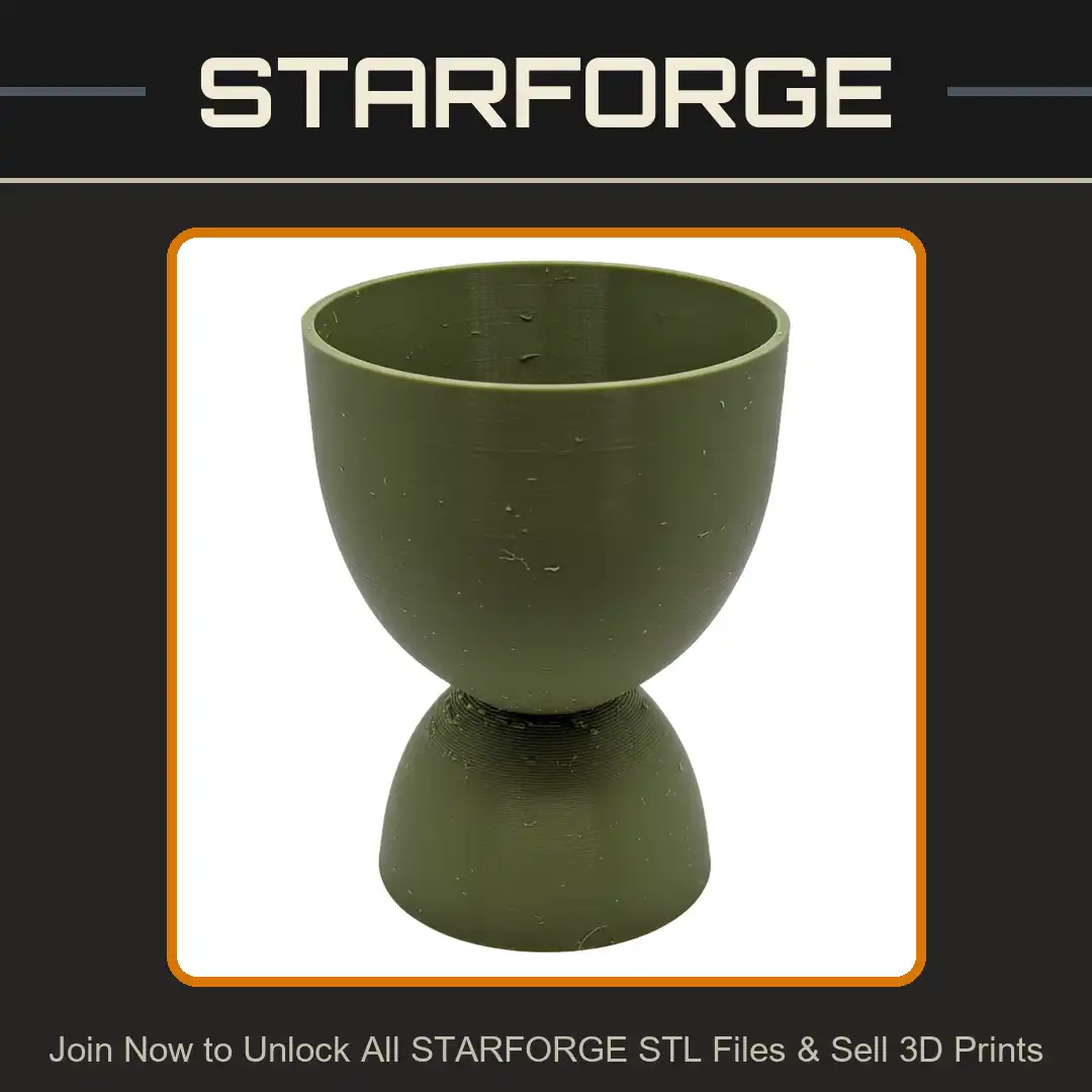 Modern Minimalist Egg Cup Geometric Chalice Goblet Pedestal Stand Hourglass Bowl Vessel - View 1 of 3