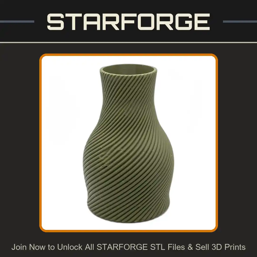 Modern Spiral Planter with Elegant Curved Design Vase Mode - 3D Printable STL File