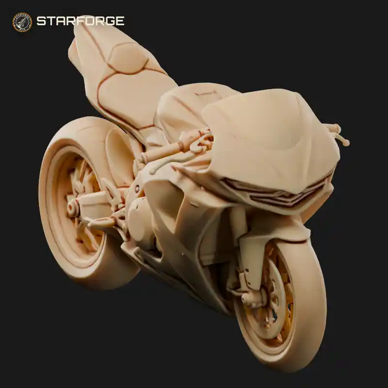 Modern Superbike with Sharp Full Fairing Underseat Exhaust Inverted Fork and Single Sided Swingarm