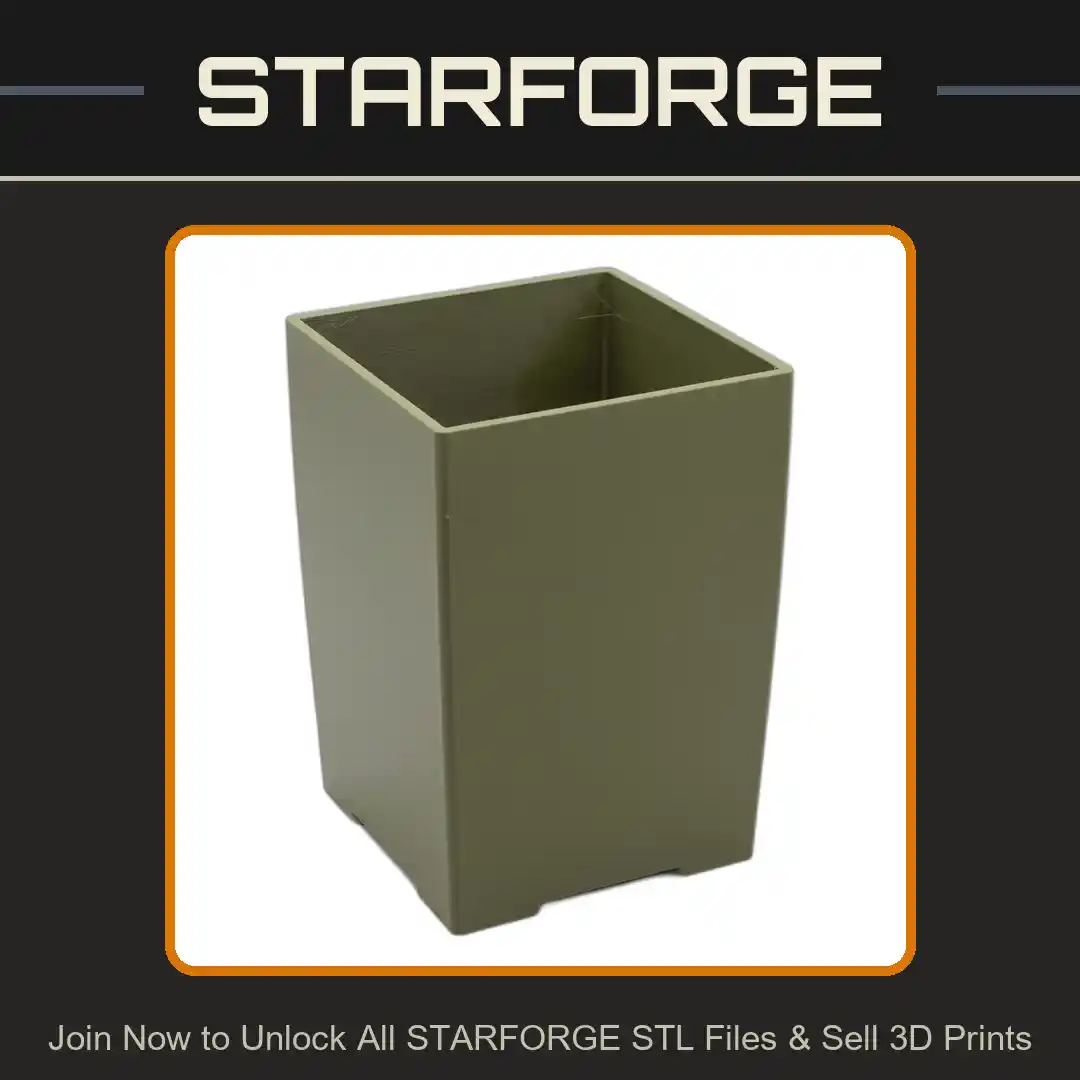 Modern Tall Planter for Bonsai and Greenery - 3D Printable STL File