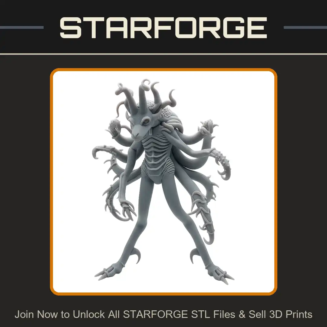 Multi Armed Tentacled Ribbed Nodular Digitigrade Clawed Spurred Humpback Snout Beast - View 1 of 2