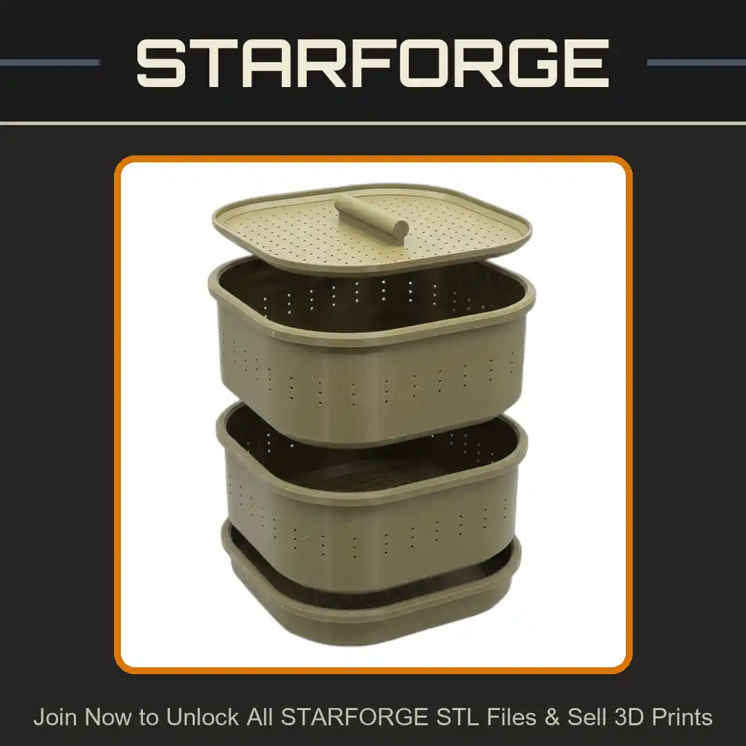 Multi-Tray Worm Composter with Progressive Decomposition and Worm Tea Catch Tray - 3D Printable STL File