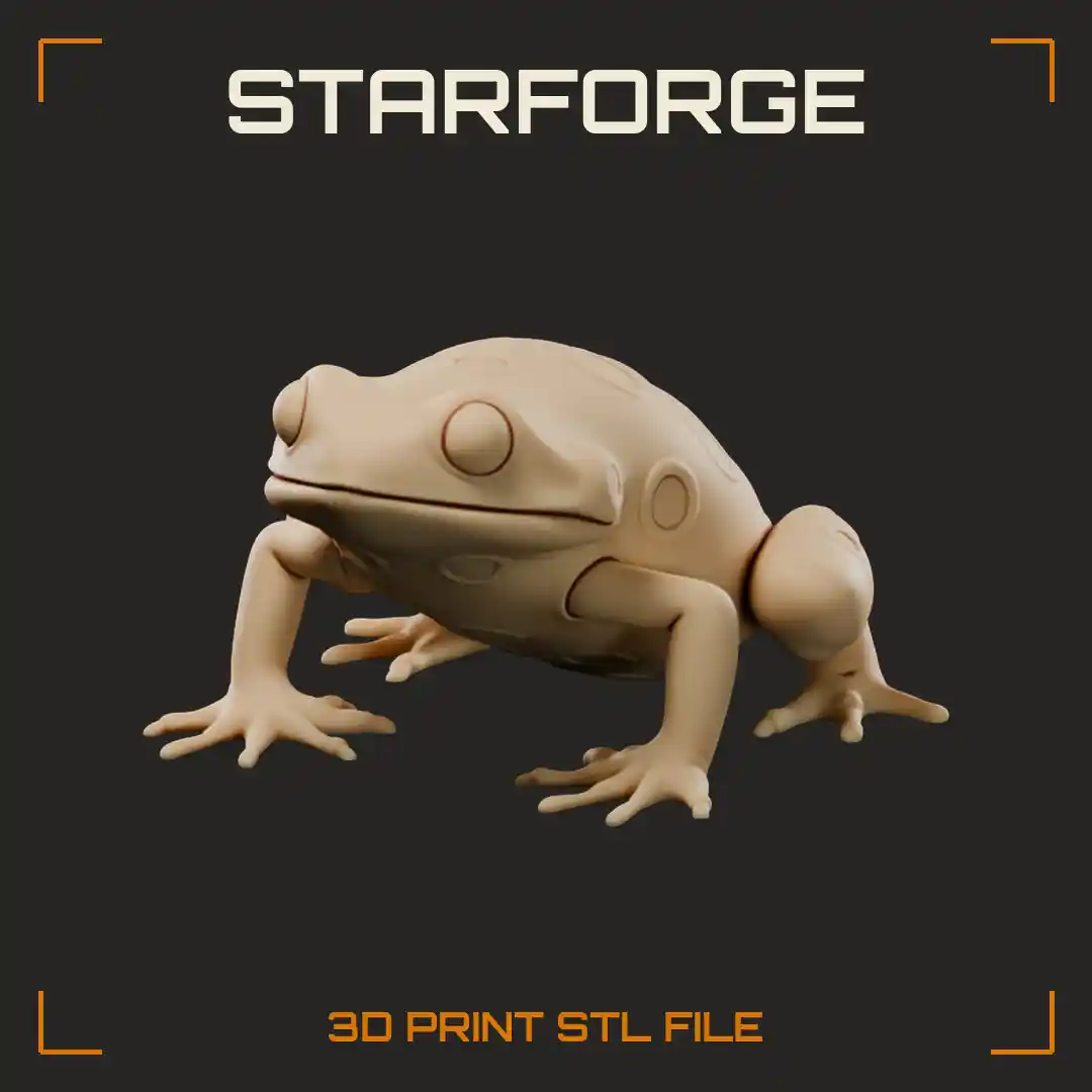 Mutant Microbe Toad with Ringed Crater Spots and Long Splayed Toes