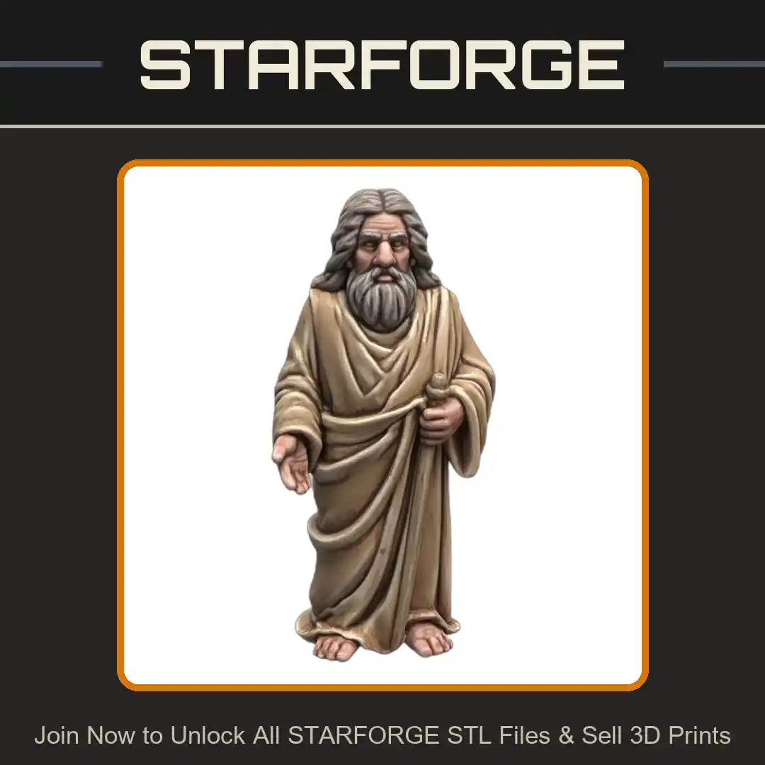 Mystical Jesus Statue for Fairy Garden and Outdoor Settings - 3D Printable STL File