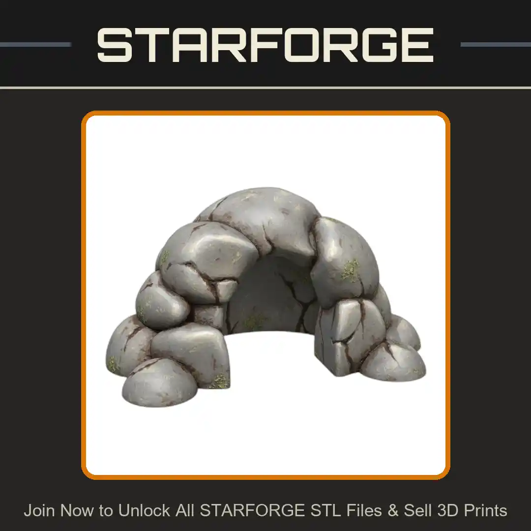 Natural Rock Formation Pet Hide for Terrariums and Reptile Habitats - 3D Printable STL File