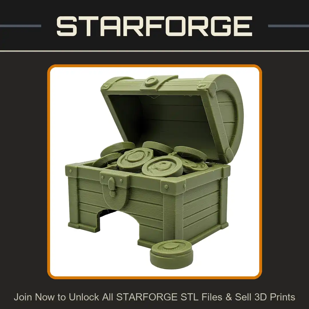 Open Treasure Chest Domed Lid Wood Grain Metal Straps Riveted Brackets Coins Loot Arched Base - View 1 of 2