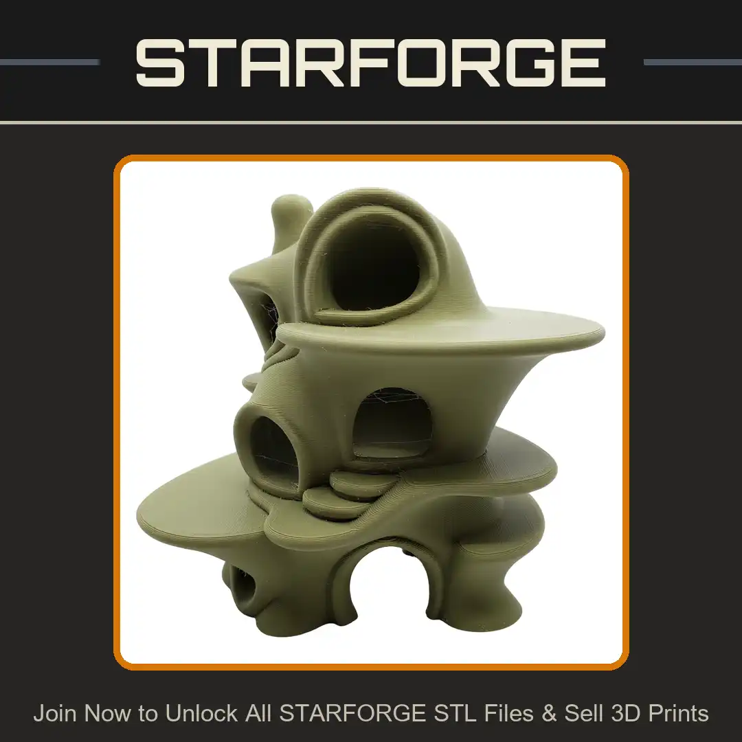 Organic Bulbous Alien House Tiered Round Window Arched Doorway Mushroom Hut Habitat - View 1 of 2