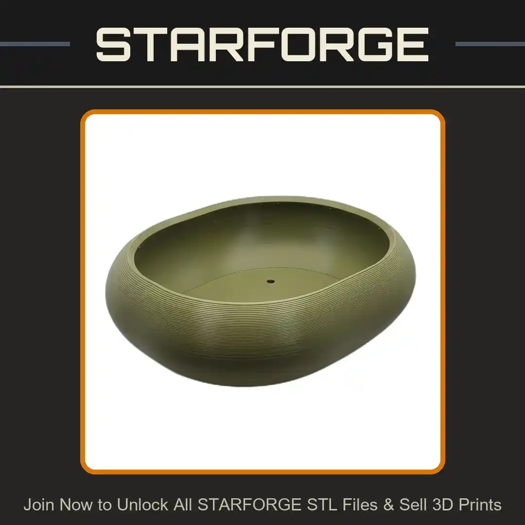 Organic Shaped Bonsai Planter with Drainage Hole - 3D Printable STL File