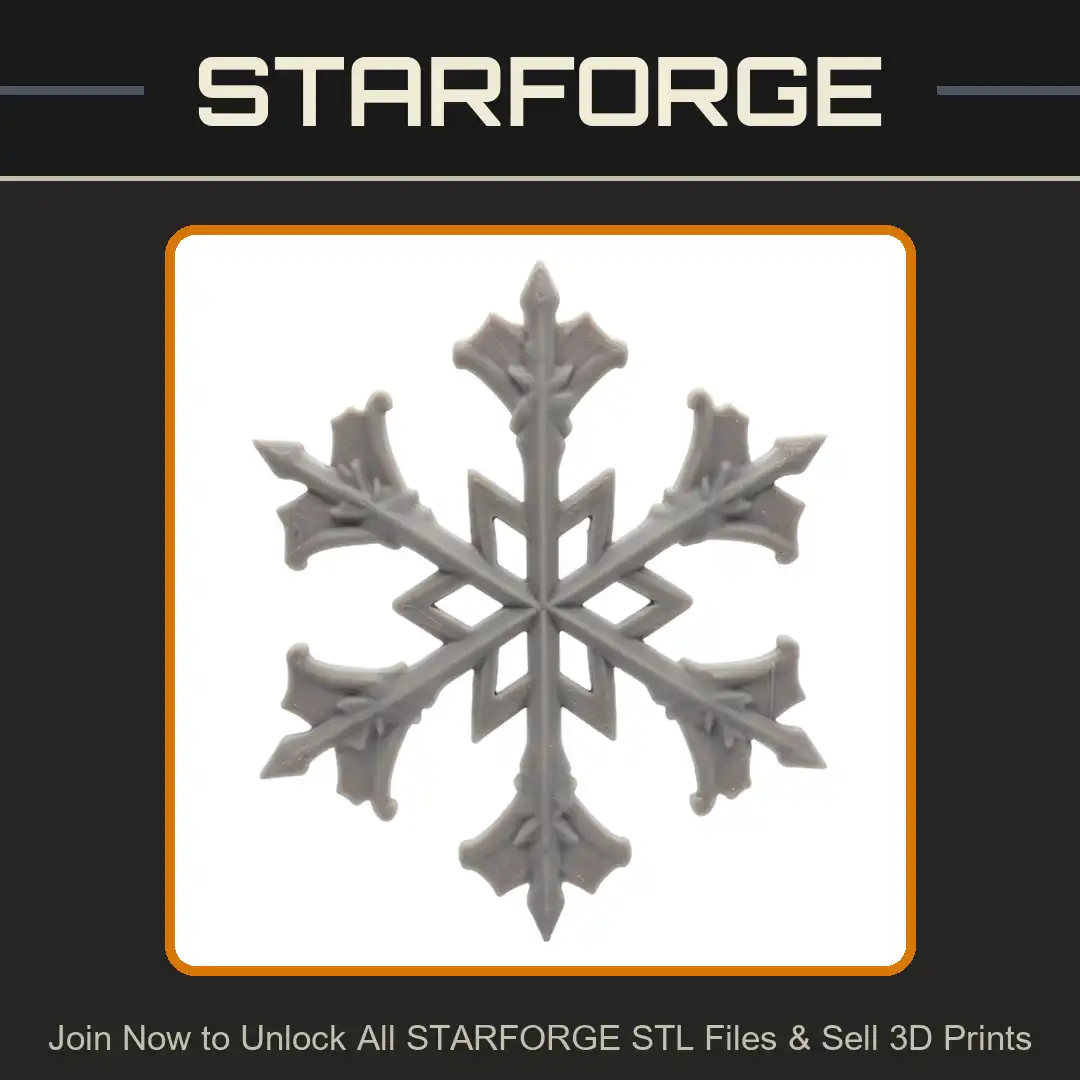 Ornate Gothic Victorian Snowflake Star Fleur De Lis Scrollwork Foliate Relief Ornament - View 1 of 2