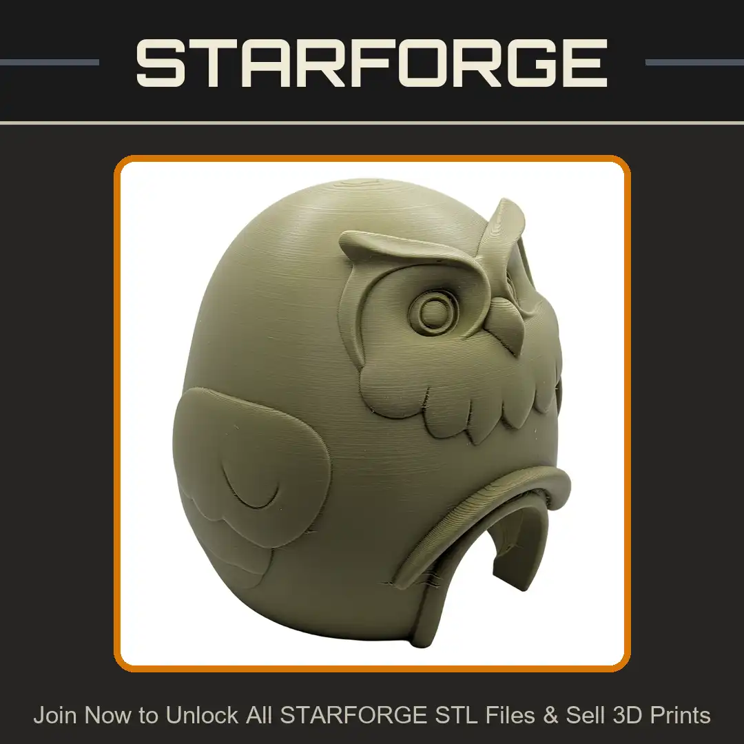 Owl Bird Mask Totem Guardian Archway Entrance Shell Wing Feathers Face Beak Brow - View 1 of 2