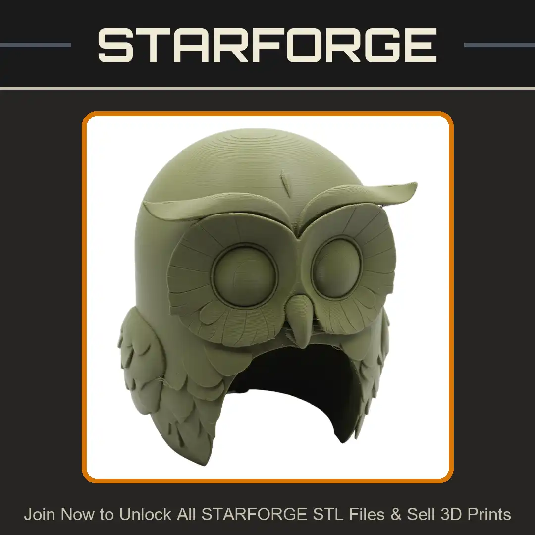 Owl Head Helmet Mask Cowl Bird Beak Feathers Plumage Brow Crested Great Horned - View 1 of 2