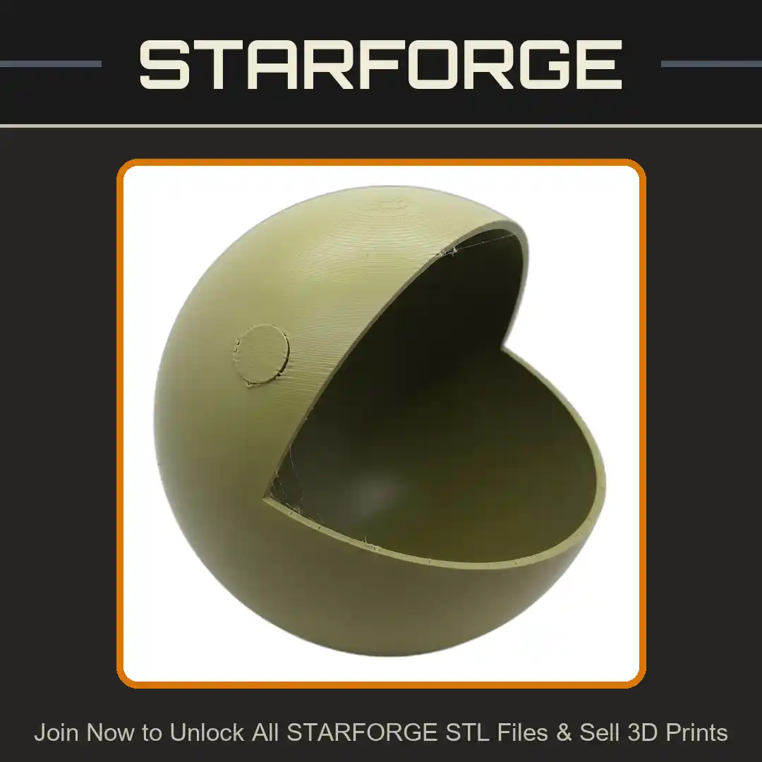 Pac Man Coin Key and Trinket Tray with Storage in Mouth - 3D Printable STL File