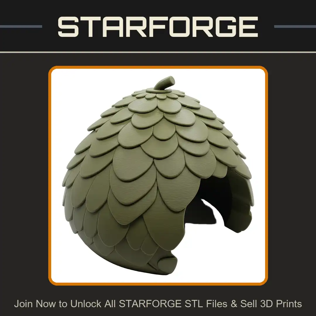 Pangolin Dragon Scale Helmet Overlapping Plate Armor Headwear Fish Acorn Shell Stem - View 1 of 2
