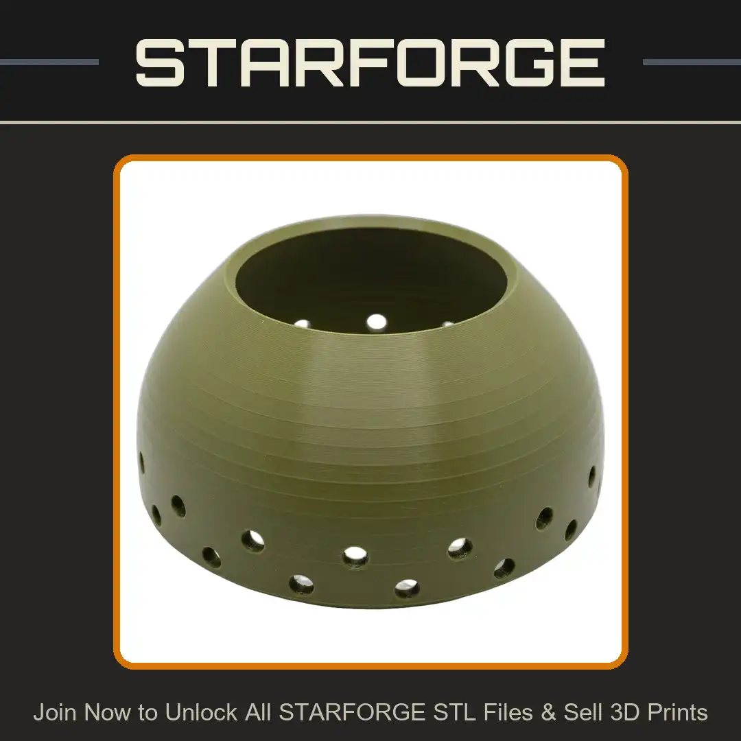 Perforated Truncated Dome Shell Circular Vented Housing Round Airflow Casing Cap - View 1 of 2