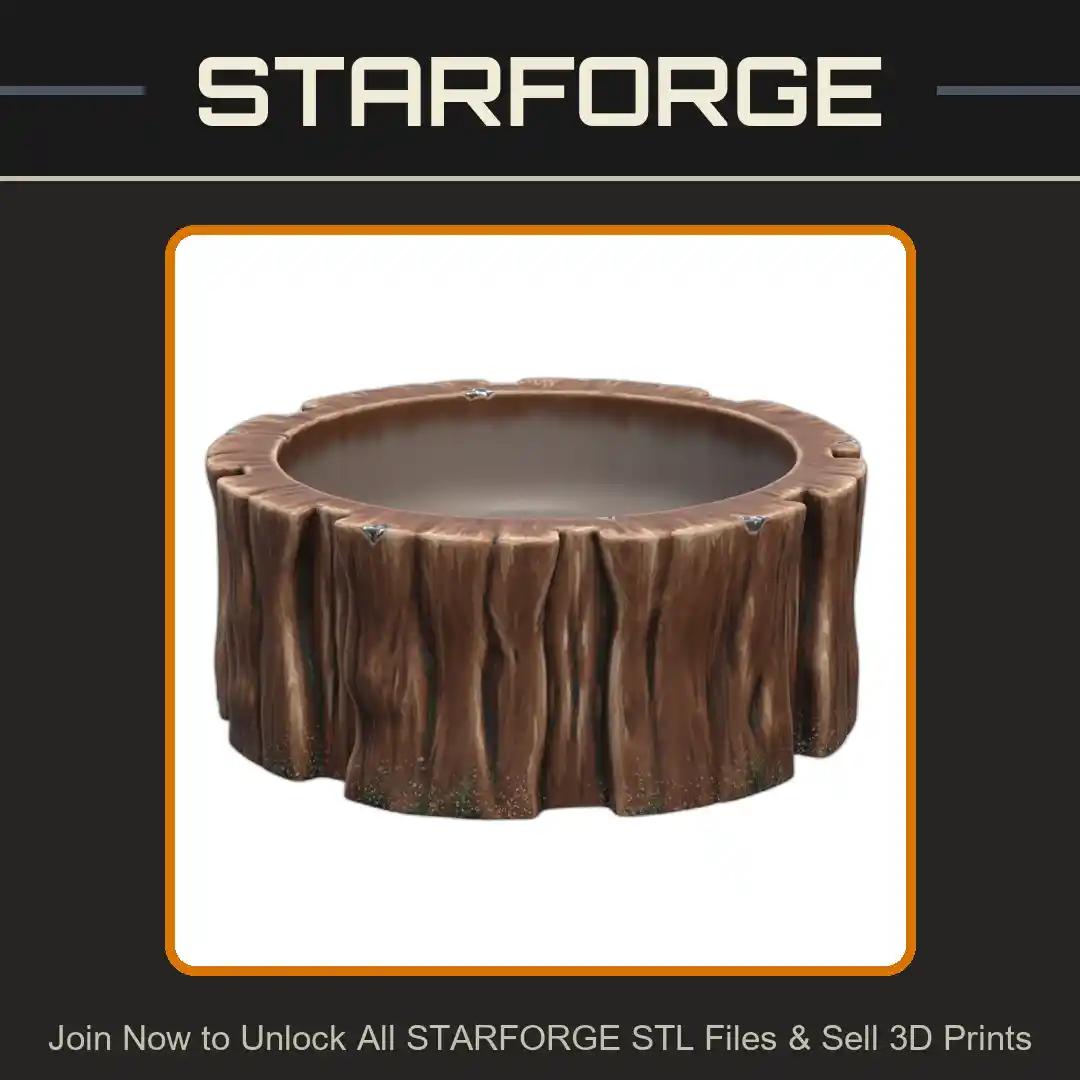 Pet Cat and Dog Rustic Wood Textured Bowl for Food or Water - 3D Printable STL File