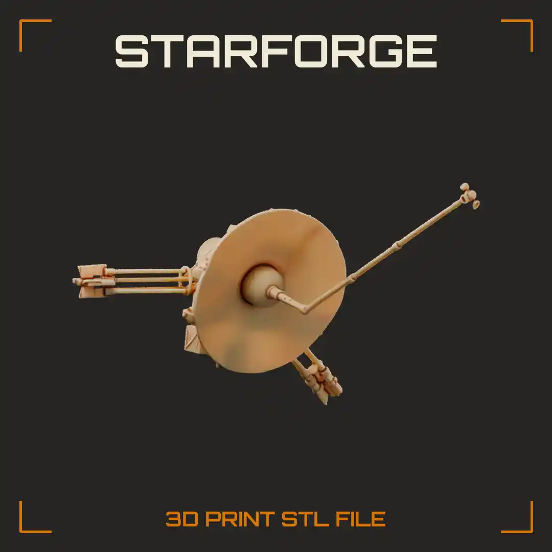 Pioneer 10 Deep Space Probe with High Gain Dish Antenna RTG Booms and Magnetometer Mast