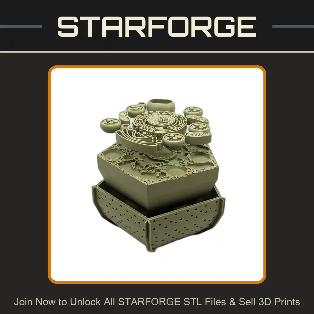 Plant Cell Educational Model with Removable Organelles - 3D Printable STL File