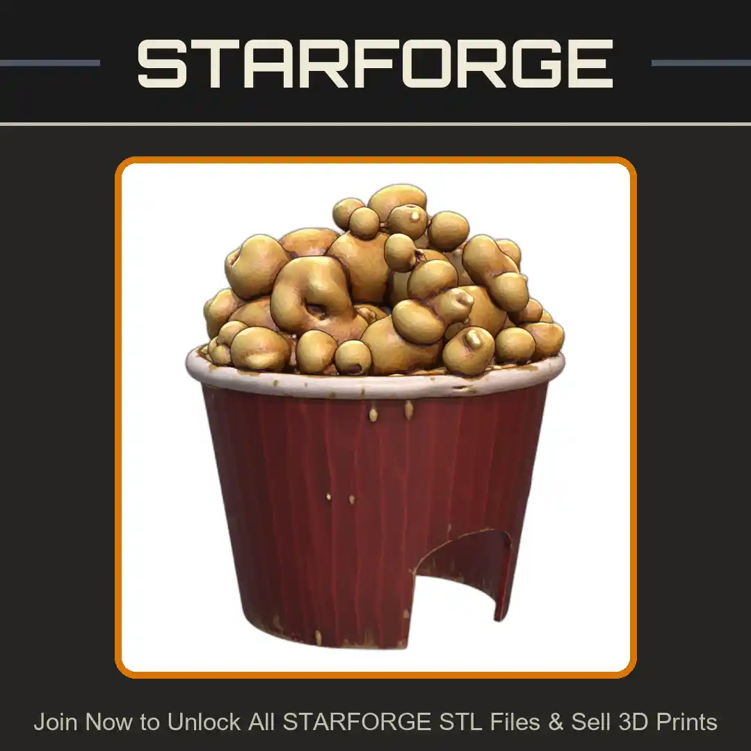 Popcorn Bucket Reptile Tank Terrarium Hide - 3D Printable STL File