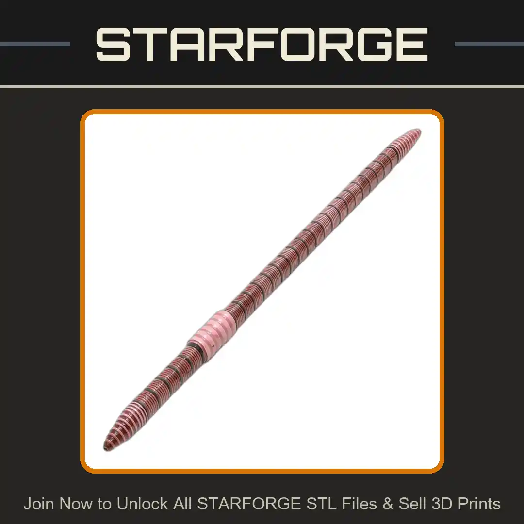 Print-in-Place Flexi Realistic Earthworm Fishing Lure - 3D Printable STL File