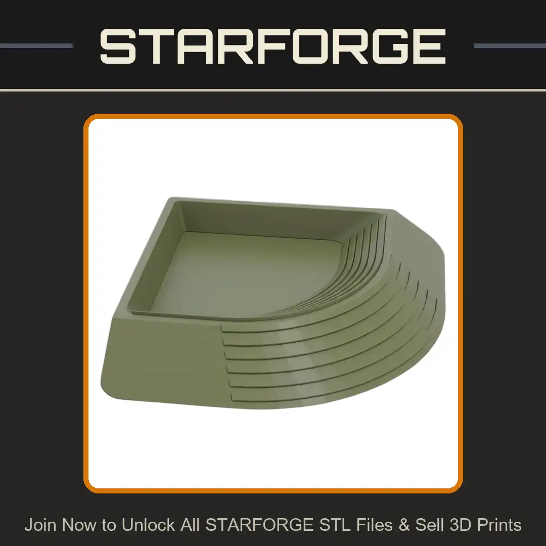 Quadrant Tiered Step Corner Tray Ridged Textured Wall Pet Bowl Dish Riser Stand - View 1 of 4