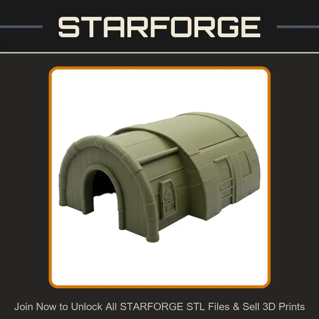 Quonset Hut Barracks Outpost Bunker Arched Entryway Corrugated Ribbed Habitat Shelter - View 1 of 2