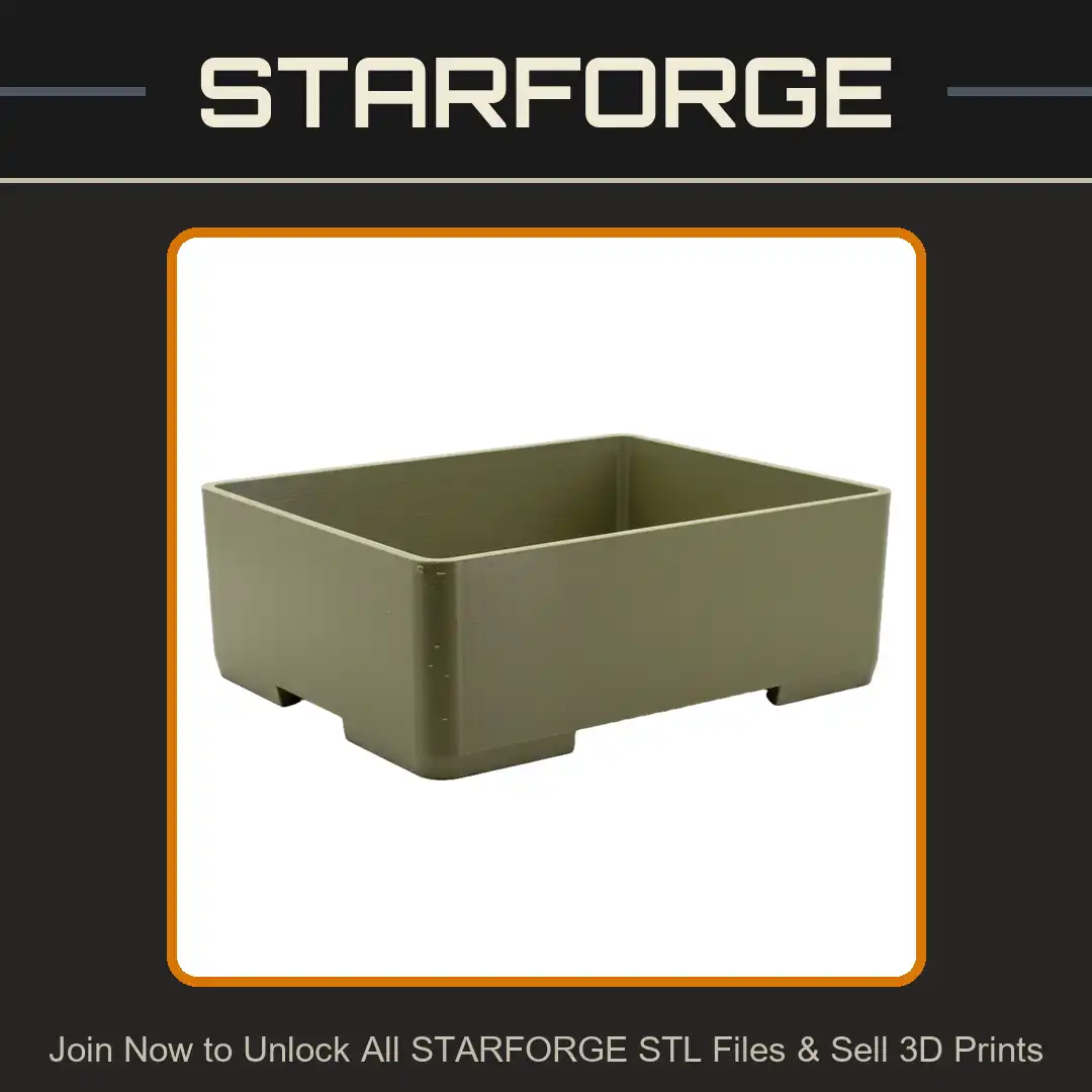 Rectangular Footed Storage Bin Container Rounded Corners Planter Tray Desktop Organizer Box - View 1 of 2